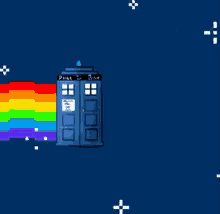 TARDIS rainbow gif